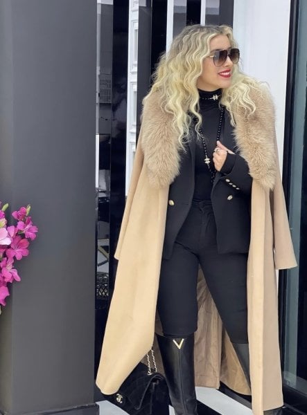 Persia Kürk Yakalı Palto